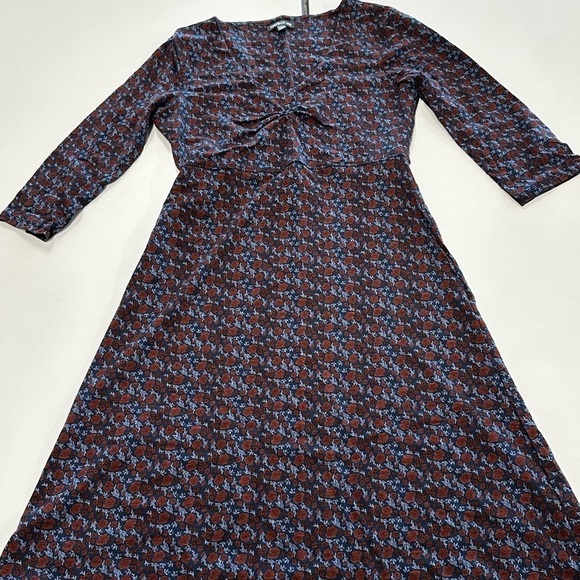 Toad and Co Women’s Navy Floral Rosalinda V-Neck Dress size Small EUC - Picture 6 of 12